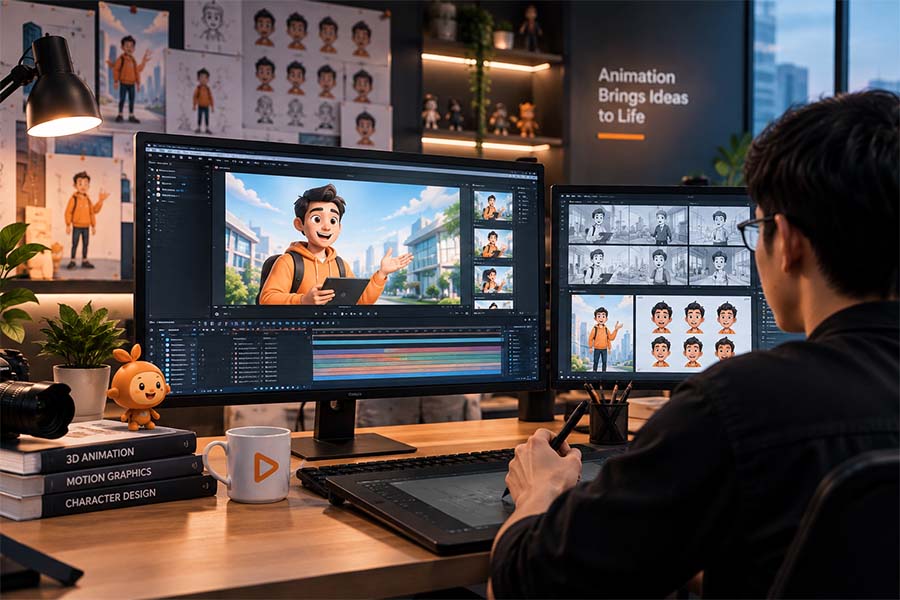 Sản xuất video animation